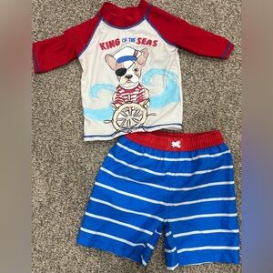 EUC WetSuit Club 4T Boys Rashguard Swim Set